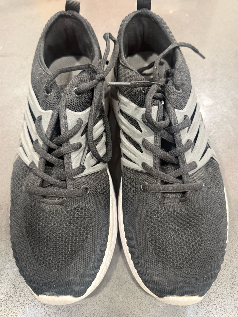 Rawlings Black and Gray Knit Athletic Sneakers